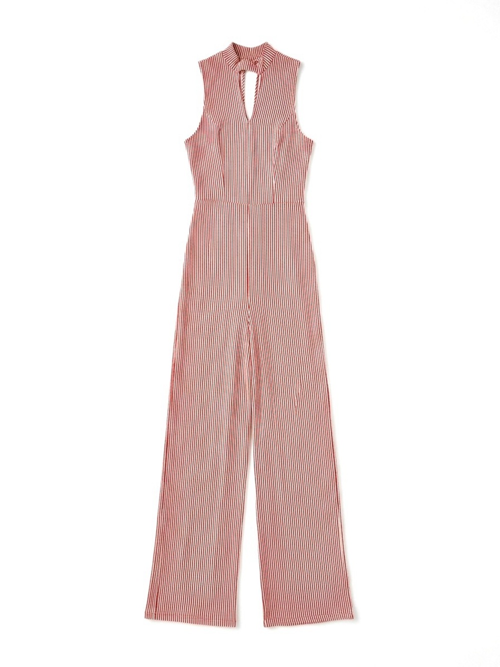 ModCloth New Jumpsuit XS Burnt Orange White Pinstripe Wide Leg NWOT Romper NWOT